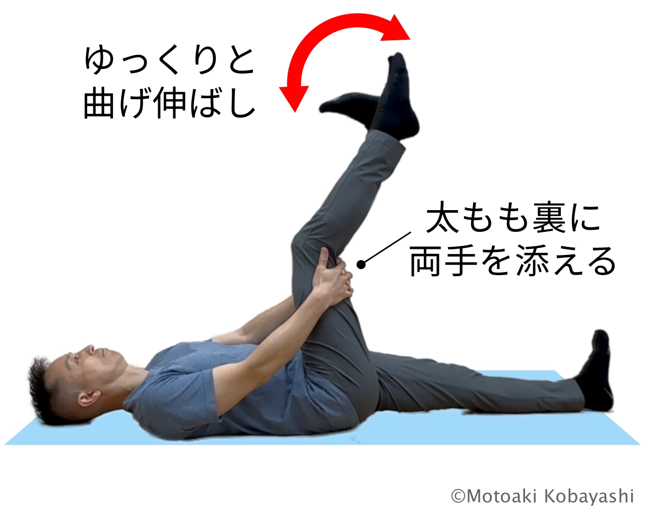 足首の曲げ伸ばしストレッチ